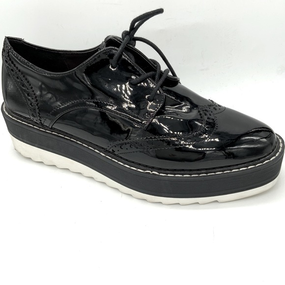 Zara woman Patent oxford platform shoes 38